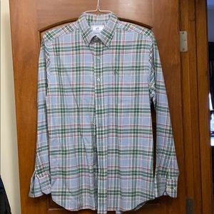 Southern tide grey plaid shirt